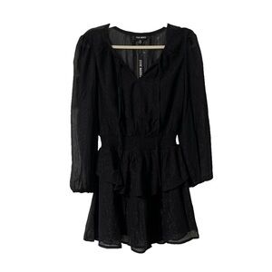 ⭐️ NWT- Steve Madden smocked waist black mini dress - size XS